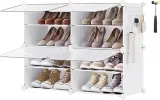 SONGMICS Schuhregal Schuhschrank mit 4 Fächern (bis zu 16 Paar Schuhe) für 16,14 € inkl. Prime-Versand (statt 28,00 €)