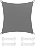 Songmics Sonnensegel 3 X 3 M Sonnenschutz Aus Hdpe-Gewebe Luftdurchlässig Wasserdurchlässig 2 M Seile Rauchgrau Gss33Gy Für 18,35 € Inkl. Prime-Versand (Statt 31,94 €)
