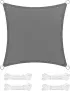 SONGMICS Sonnensegel 3 x 3 m Sonnenschutz aus HDPE-Gewebe luftdurchlässig wasserdurchlässig 2 m Seile rauchgrau GSS33GY für 18,35 € inkl. Prime-Versand (statt 31,94 €)