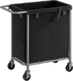 SONGMICS Wäschekorb 2 Fächer 140 Liter RLS004B01 für 27,99 € inkl. Prime-Versand