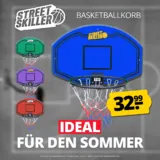 STREETSKILLER Basketballkorb mit Brett und Wandhalterung + gratis Deutschland-Flagge für 36,94 € inkl. Versand