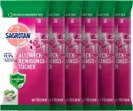Sagrotan Allzweck-Reinigungstücher Granatapfel & Limette 6er Pack (6 x 60 Stück)
