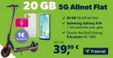 Samsung Galaxy A16 (128 GB) + Oracle Red Bull E-Scooter RS 1000 + freenet Telekom 20 GB Allnet Flat 5G  für 39,99 € / Monat + 1,00 € einmalig