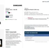 starmobile: Samsung Galaxy S22 + 100 € Amazon Gutschein + Telekom Magenta Mobil S mit 10 GB für 39,95  € / Monat + 44,90 € einmalig