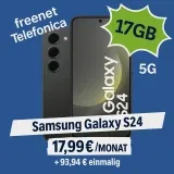 MediaMarkt Tarifwelt: Samsung Galaxy S24 (128 GB) + freenet Telefonica Allnet Flat 17 GB 5G für 17,99 € / Monat + 93,94 € einmalig