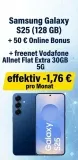 MediaMarkt Tarifwelt: Samsung Galaxy S25 (128 GB) + 50 € Online Bonus + freenet Vodafone Allnet Flat Extra 30GB 5G für 22,99 € / Monat + 74,94 € einmalig