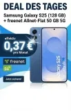 Gomibo: Samsung Galaxy S25 (128 GB) + freenet Allnet-Flat 50 GB 5G für 29,99 € / Monat + 39,00 € einmalig