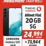 MediaMarkt Tarifwelt: Samsung Galaxy S25 + freenet Telekom Allnet Flat 20G B 5G für 24,99 € / Monat + 118,99 € einmalig