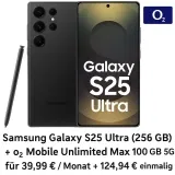 MediaMarkt Tarifwelt: Samsung Galaxy S25 Ultra (256 GB) + o2 Mobile Unlimited Max 100GB 5G für 39,99 € / Monat + 124,94 € einmalig