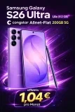 Gomibo: Samsung Galaxy S26 Ultra Lila (512 GB) + congstar Allnet-Flat 200GB 5G für 34,00 € / Monat + 403,95 € einmalig
