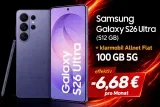 klarmobil: Samsung Galaxy S26 Ultra (512 GB) + klarmobil Allnet Flat 100 GB 5G für 44,99 € / Monat + 99,99 € einmalig