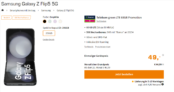 Saturn Tarifwelt: Samsung Galaxy Z Flip5 5G + freenet Telekom green LTE 60GB für 44,99 € / Monat + 93,94 € einmalig