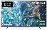 Samsung QLED 4K Q64D Fernseher 65 Zoll, Samsung TV mit Quantum Prozessor Lite 4K, 100 % Farbvolumen, 4K Upscaling, Motion Xcelerator, Smart TV, GQ65Q64DAUXZG, Deutsches Modell [2024] für 699,00€ (statt 963,80€)