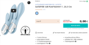 EIS DE: Satisfyer Air Pump Bunny 1 Aufpumpbarer Rabbitvibrator & 6 Gratisartikel für 0 € (MBW 39,99 €) 🍨