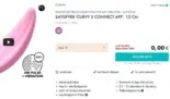 Eis DE: Satisfyer Curvy 3 Connect App Bluetooth Druckwellenvibrator mit Vibration & 6 Gratisartikel für 0 € (MBW 29,95 €)🍨