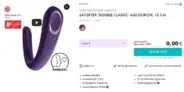 Eis DE: Satisfyer Double Classic Partnervibrator 10 cm & 6 Gratisartikel für 0 € (MBW 29,95 €) 🍨