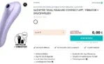 Eis DE: Satisfyer Dual Pleasure Connect App Bluetooth Druckwellenvibrator mit Vibration & 6 Gratisartikel für 0 € (MBW 29,95 €)  🍨