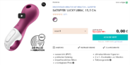 EIS DE: Satisfyer Lucky Libra Druckwellenvibrator & 6 Gratisartikel für 0 € (MBW 39,95 €) 🍨