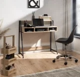 Bessagi Home Schreibtisch Denis (ca. 100×48 cm Eichefarben)
