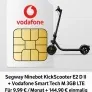 starmobile: Segway Ninebot KickScooter E2 D II + Vodafone Smart Tech M 3GB LTE für 9,99 € / Monat + 144,90 € einmalig