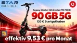 starmobile: Segway Ninebot KickScooter ZT3 PRO D + 120 € Startguthaben + Vodafone Smart S Aktion 90 GB 5G für 39,99 € / Monat + 144,89 € einmalig