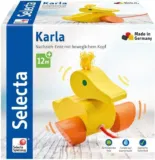 *nur noch 8 Stück verfügbar* Selecta 62001 Karla – Nachzieh Ente – Schiebe-und Nachziehspielzeug aus Holz (für Kinder ab 12 Monaten) für 9,39 € inkl. Prime-Versand (statt 12,47)
