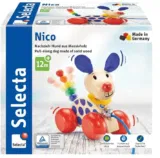 Selecta 62026 Nico, Nachzieh Hund, Schiebe-und Nachziehspielzeug aus Holz für 10,99 € inkl. Prime-Versand (statt 16,99 €)