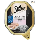 Sheba Delikatesse in Gelee – Hochwertiges Katzen Nassfutter – Geschnetzeltes mit Lachs ab 7,29 € inkl. Versand (statt 21,28 €)