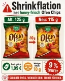 Shrinkflation bei funny‑frisch Ofen Chips: Wie versteckte Preiserhöhungen im Supermarkt funktionieren