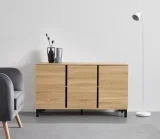 Bessagi Home Sideboard Lori Eichefarben MDF (120/70/35 cm)