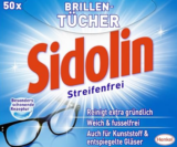 Sidolin Reinigungstücher für Brillen, Displays o. Bildschirme 50er Pack
