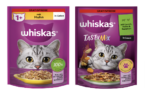 Gratis Futter Probe 😻  x1 Whiskas® 1+ mit Huhn in Gelee   x1 Whiskas® Tasty Mix mit Lamm, Huhn & Karotten in Sauce