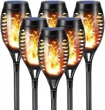 6 Stück Gartenfackeln Mit Realistischem Flammeneffekt Ip65 Wasserdicht Für 14,99 € Inkl. Prime-Versand (Statt 24,99 €)