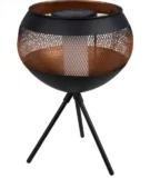 Solarleuchte Christiano aus Eisen in Schwarz/Kupferfarben