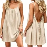 Sommerkleid Damen Musselin Strandkleid (26 Farben, Gr. S bis 3XL)