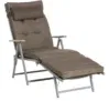 Outsunny Strandliege klappbar verstellbar mit Kissen Garten Metall Stoff Braun+Silber für 73,94 € inkl. Versand (statt 118,90 €)