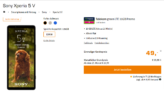Saturn Tarifwelt: Sony Xperia 5 V + freenet Telekom green LTE 10GB für 19,99 € / Monat + 93,94 € einmalig