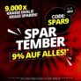 SportSpar Spartember: 9 % Rabatt auf alles mit Gutscheincode 🎉