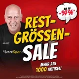 SportSpar Restgrößen Sale mit mehr als 1.000 Produkte mit bis zu 97 % Rabatt ggü. UVP