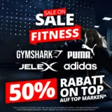 Sportspar Fitness Sale on Sale mit 50 %  Rabatt auf Top Marken