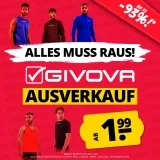 Sportspar: GIVOVA räumt das Lager Sportbekleidung ab 1,99 €