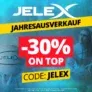 Sportspar Jahresausverkauf bei Jelex – 30 % Rabatt auf alle Jelex Produkte