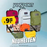 Sportspar JanSport Neuheiten Sale mit Artikel ab 9,99 € zzgl. Versand