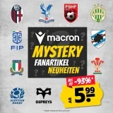 Sportspar: Macron Mystery Fanartikel ab 5,99 € mit bis zu 93 % Rabatt