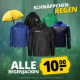 Sportspar: Alle Regenjacken für 10,00 € zzgl. 4,95 € Versand