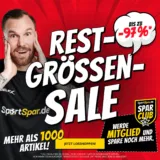 Sportspar Restgrößen Sale mit mehr als 1.000 Produkte mit bis zu 97 % Rabatt ggü. UVP