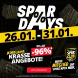 Sportspar Spardays mit Angeboten mit bis zu 96 % Rabatt (ggü. UVP)