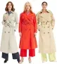 Stilvoller Damen Mantel im Trenchcoat-Stil mit Reverskragen  903663 (Gr. 42 bis 52 in Khaki Beige oder Rot) für 12,98 € inkl. Versand (statt 24,99 €)