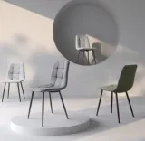 4x Stylife STUHL Webstoff Grau Schwarz ab 50,00 € (Abholung) statt 100,00 €