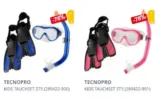 TECNOPRO St5 3 Kinder Tauchset (2 Farben) für je 12,49 € inkl. Versand